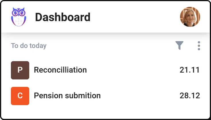 Uku's dashboard view — user roles only show you relevant information