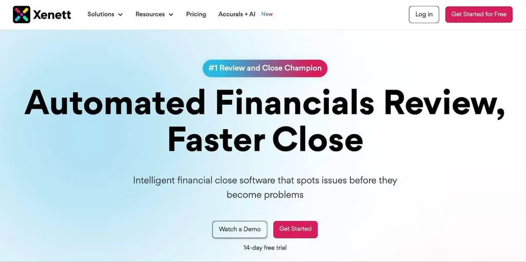 Xenett AI-powered financial close software with error detection