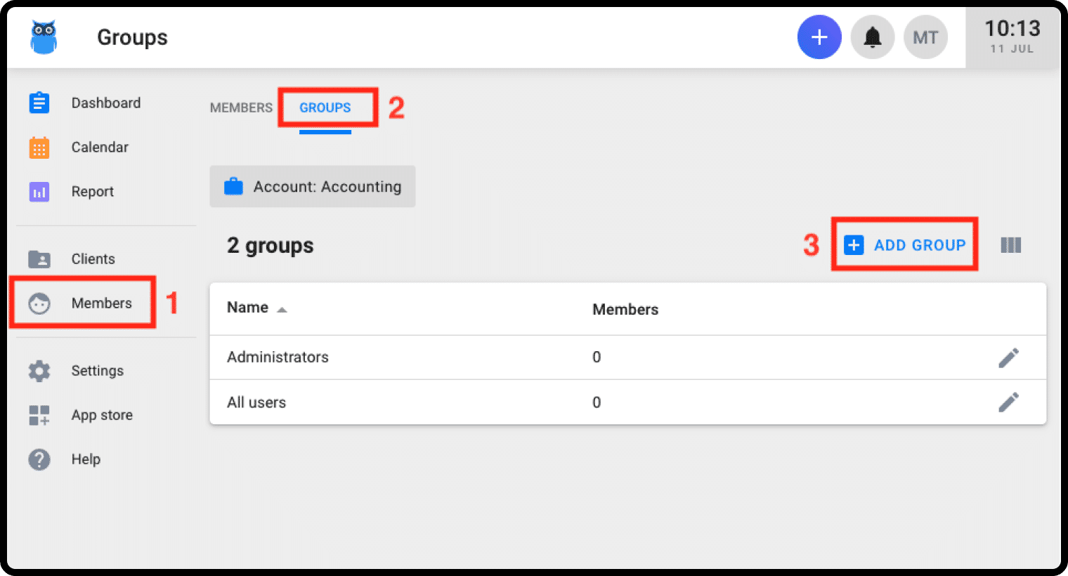 Creating member groups in Uku