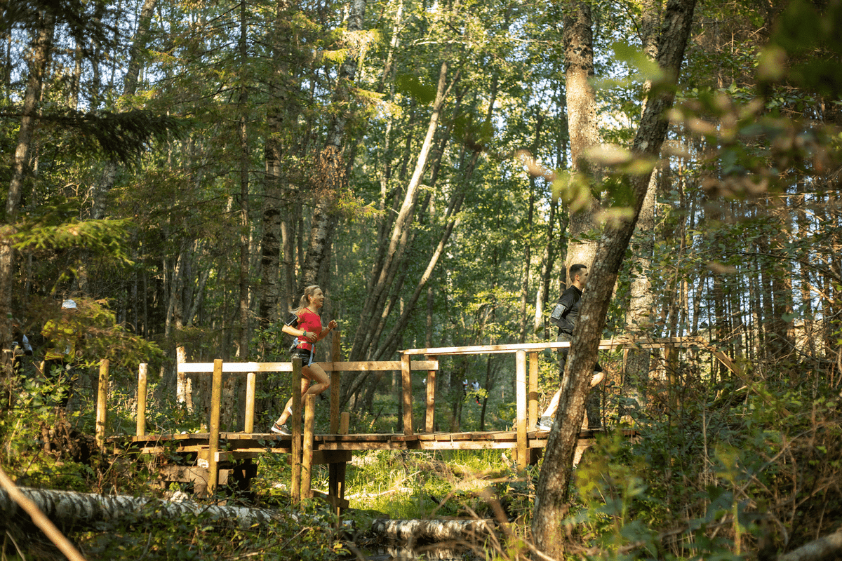 One of our colleagues, Triin on an ultra-run