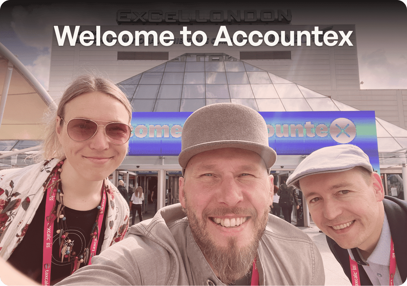 Triin Rast, Rain Allikvee, and Jaanus Lang at Accountex London