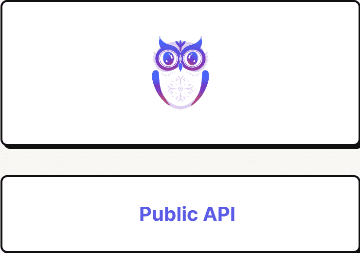 Uku logo with public API button