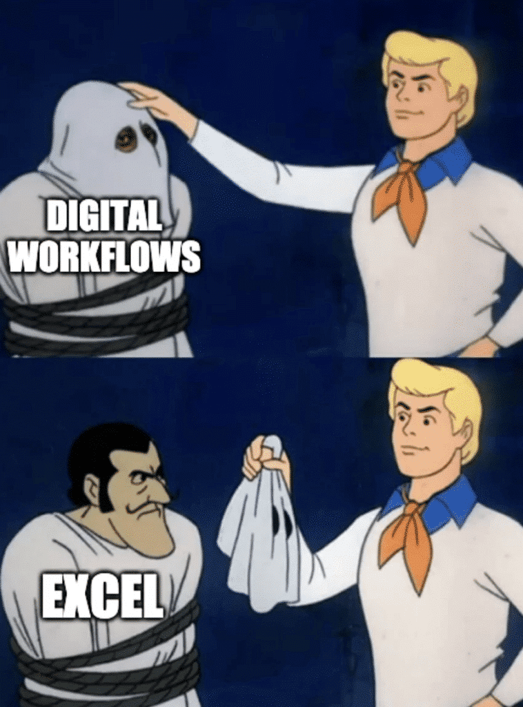 accounting workflows excel meme