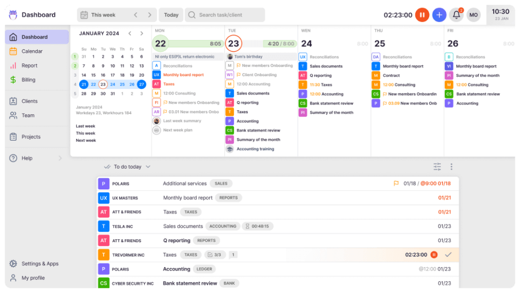 Practice Management for accounting firm