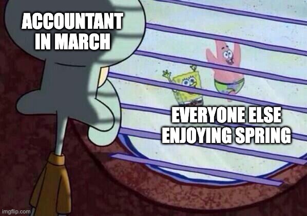 spring tax season meme
