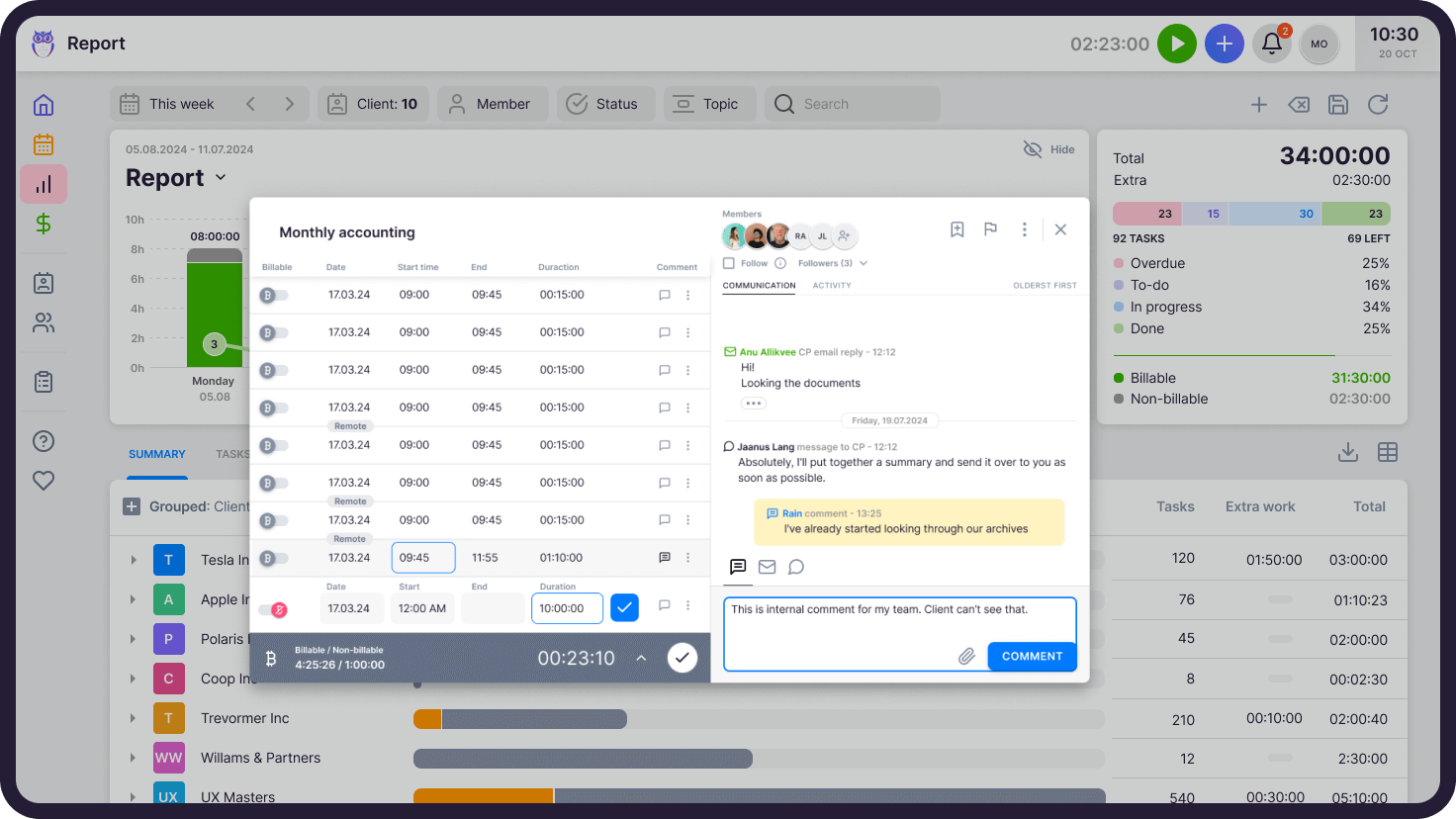 Uku: Time tracking