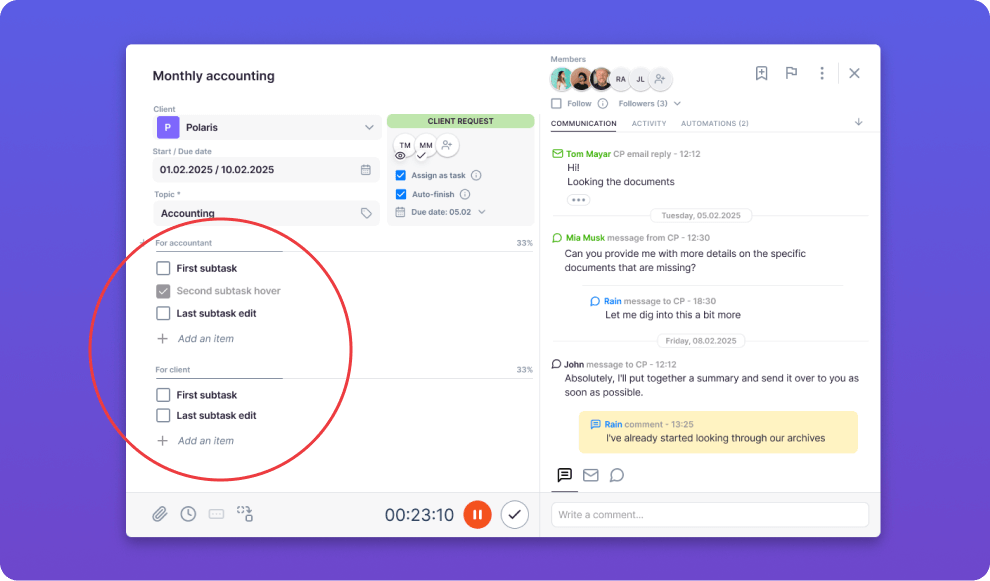 Multi checklists - Uku task