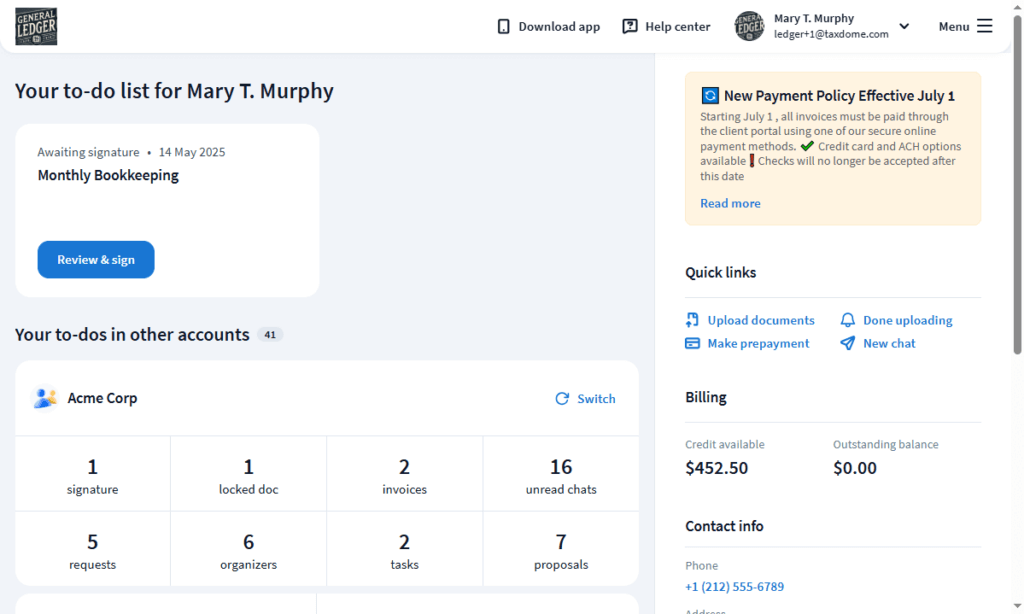 8 - Client portal and communication capabilities