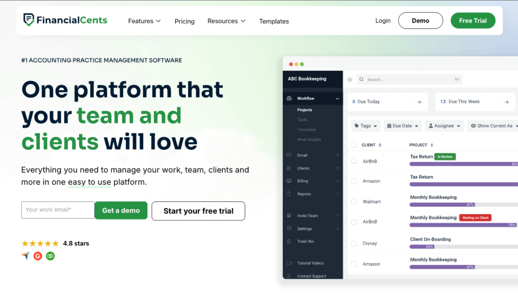 Financial Cents homepage