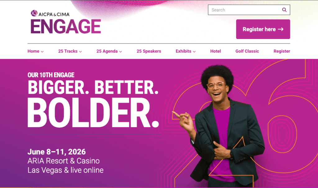 USA top accounting conferences - AICPA & CIMA ENGAGE 2026