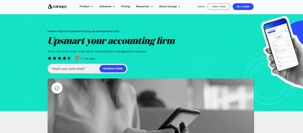 Canopy tax resolution and practice management platform for accounting firms