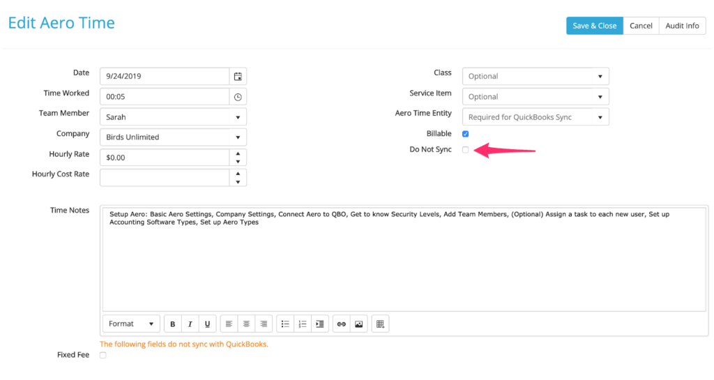 Aero Workflow built-in time tracking timer on tasks