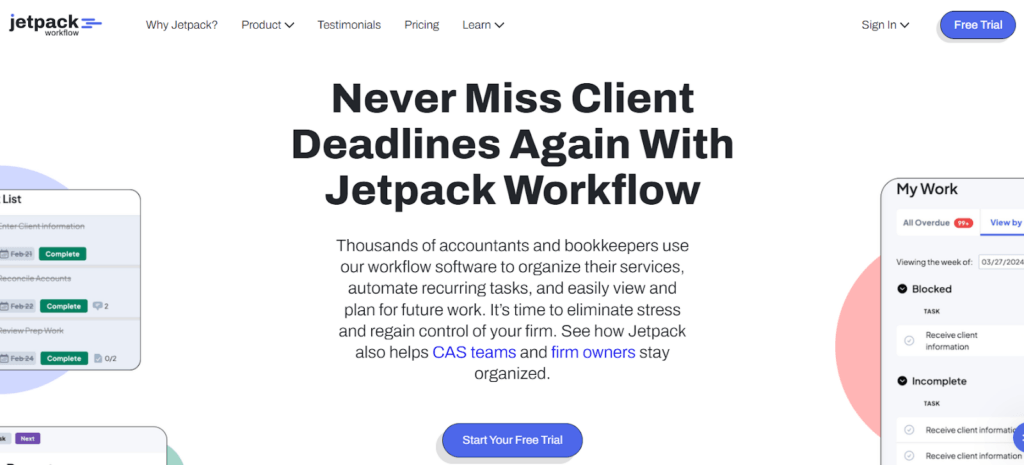 Jetpack Workflow task management and checklist interface