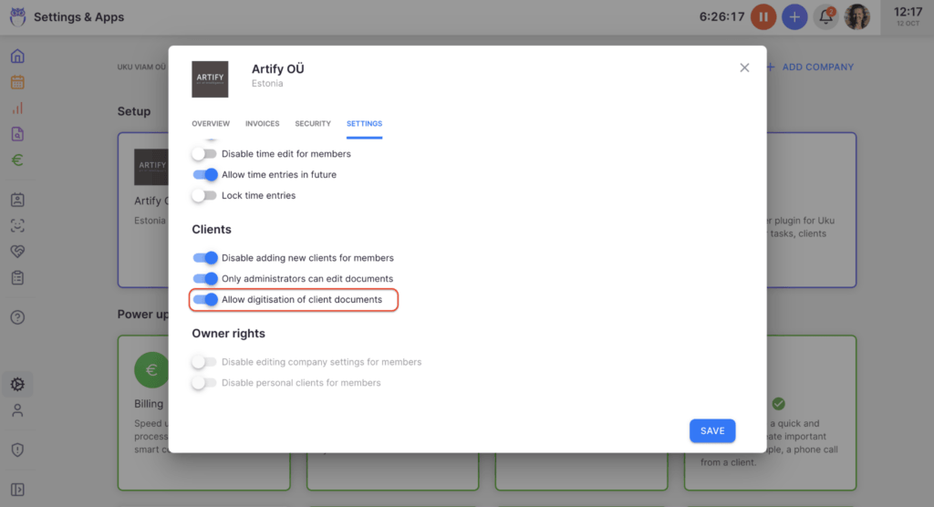 Uku one-click document digitalization and submission system