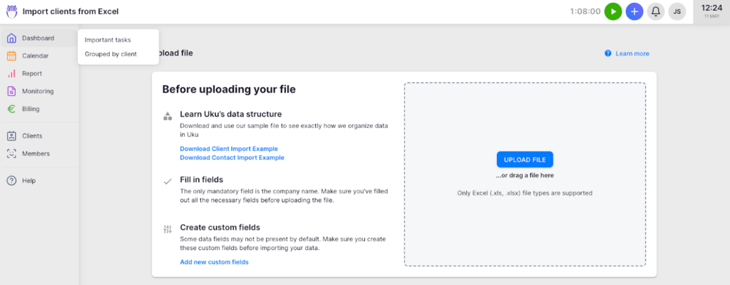 Uku fast onboarding with Excel import and free migration support