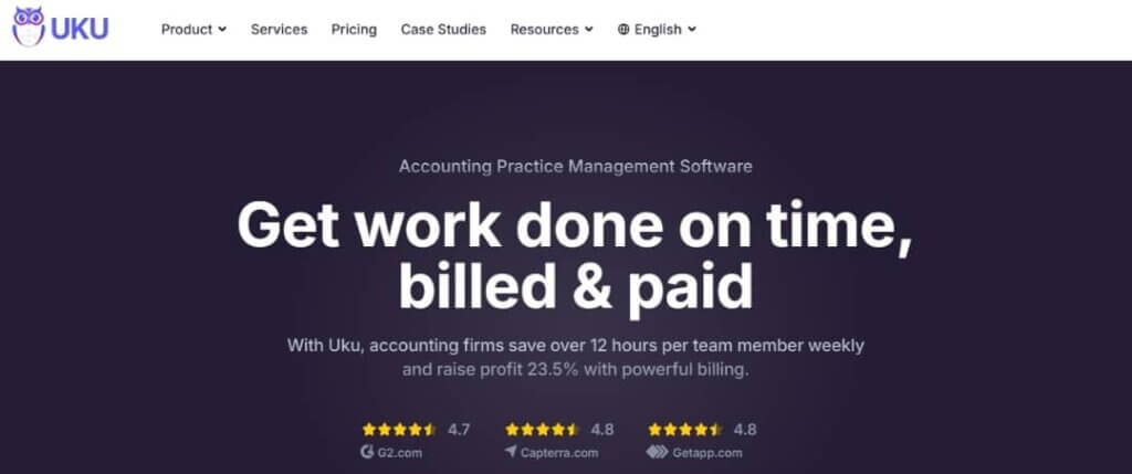 Uku workflow management interface showing three-level task template and client plan structure